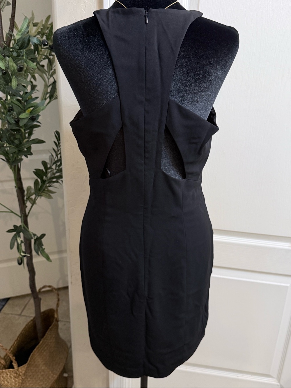 JAYGODFREY Cutout Black Racerback back Mini Dress Size 10